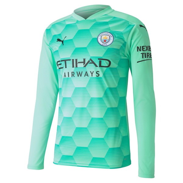 Tailandia Camiseta Manchester City Segunda Equipación ML Portero 2020-2021 Verde